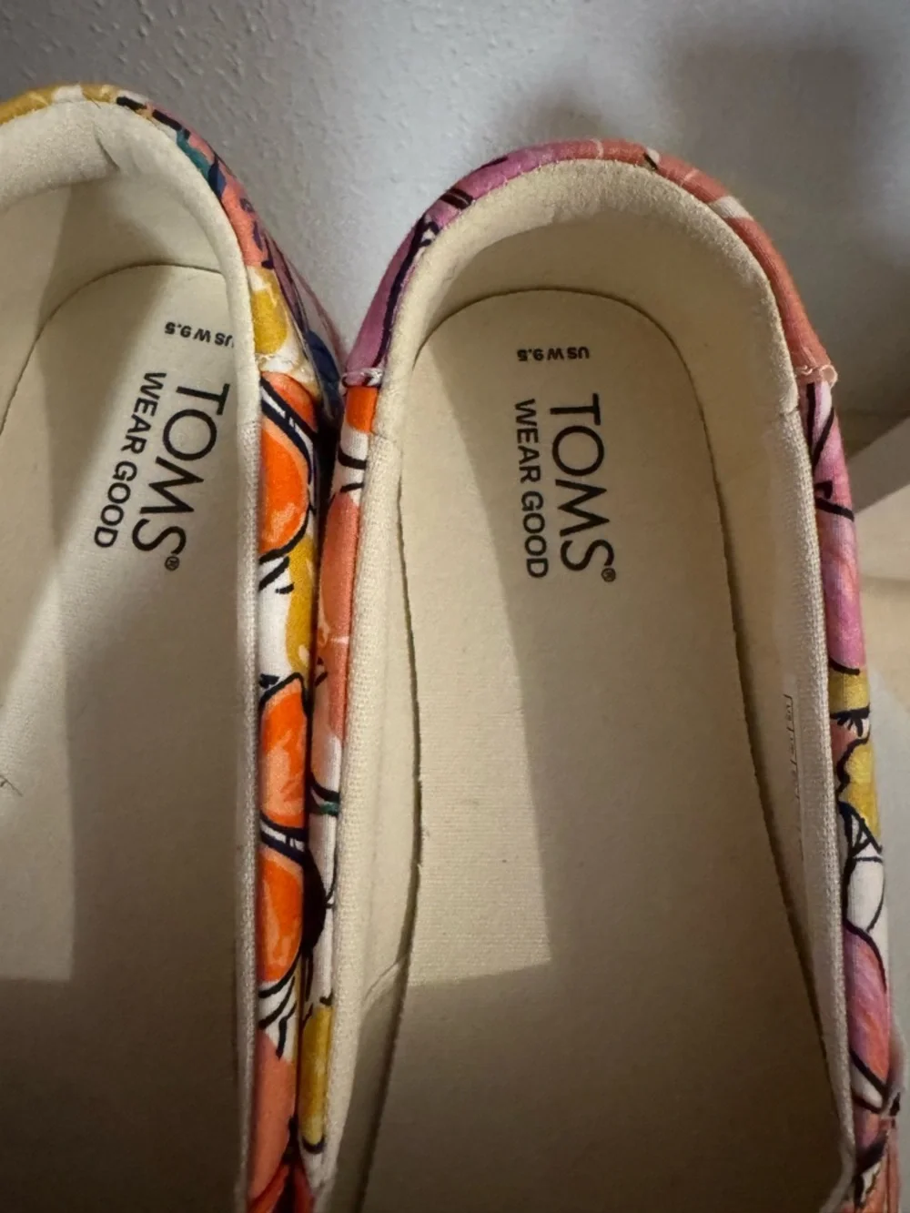 Toms Valencia Platform Espadrilles in Pink, Orange & Yellow Floral - Picture 4 of 4
